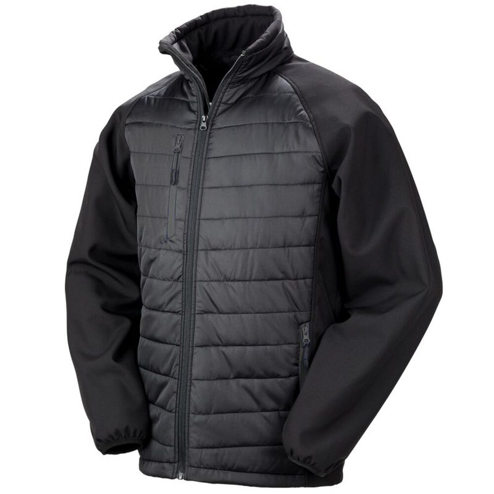 Result Unisex Adult Compass Softshell Padded Jacket / Black